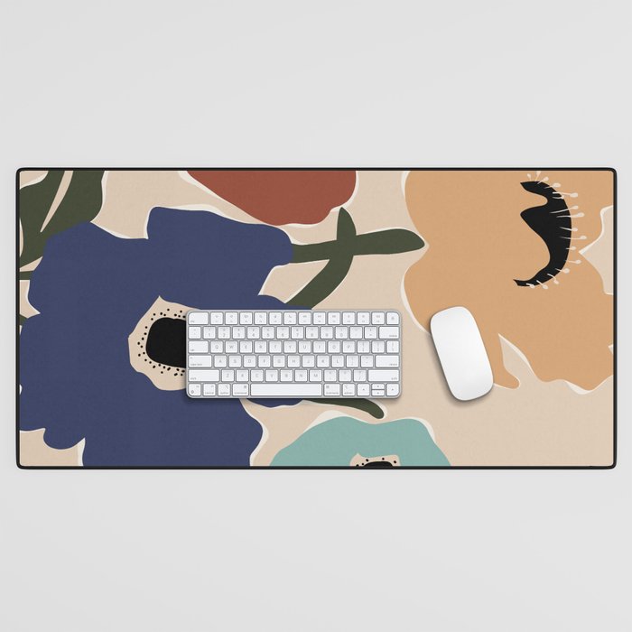 poppy flower market  Desk Mat Gallery Image 1