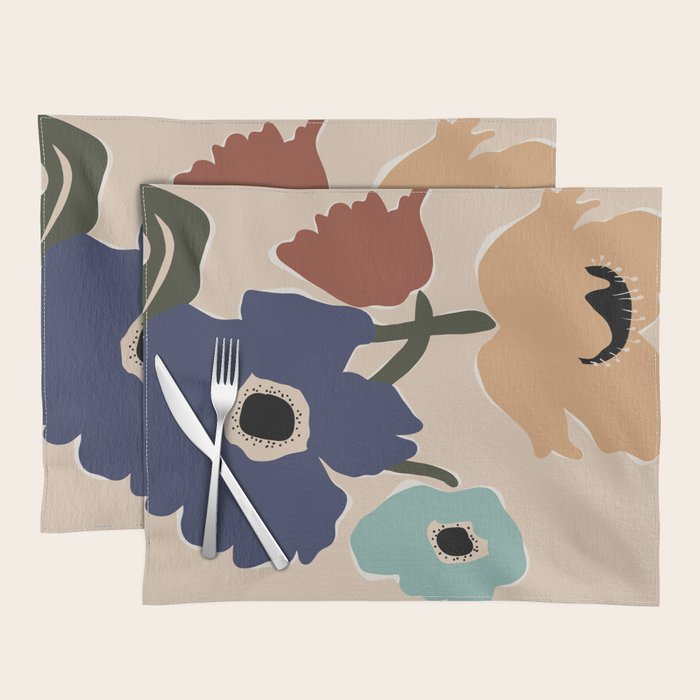 poppy flower market  Placemat Gallery Image 1