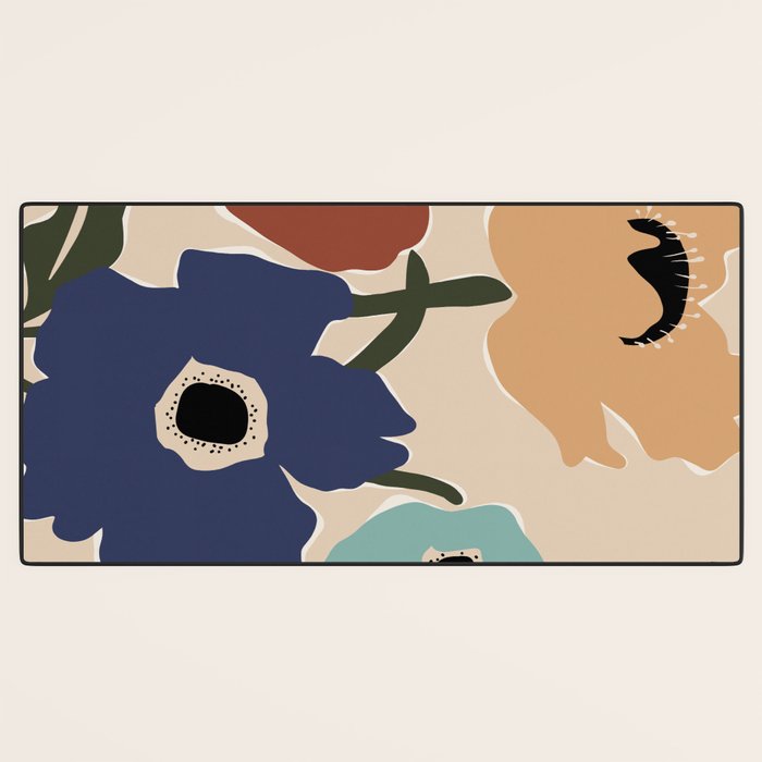 poppy flower market  Desk Mat Gallery Image 3