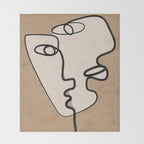 Interwoven Faces 6 Throw Blanket Gallery Image 2