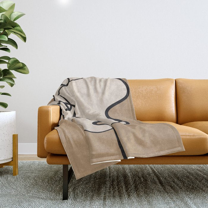 Interwoven Faces 6 Throw Blanket Gallery Image 1