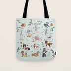 Dog lover person cute dogs breed pattern Tote Bag Gallery Image 1