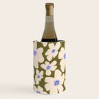 Retro Daisy - cream, purple and dark olive  Wine Chiller Gallery Image 3