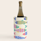 SEA LA VIE - Coastal Pun Fish Art with dots and stripes  Wine Chiller Gallery Image 2