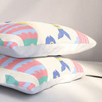 SEA LA VIE - Coastal Pun Fish Art with dots and stripes  Pillow Sham Gallery Image 3