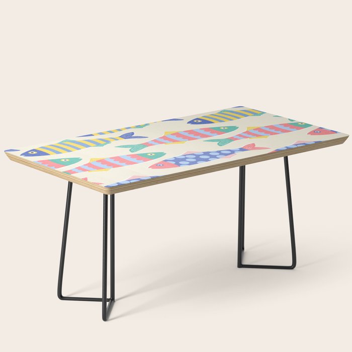 SEA LA VIE - Coastal Pun Fish Art with dots and stripes  Coffee Table Gallery Image 1