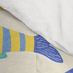 SEA LA VIE - Coastal Pun Fish Art with dots and stripes  Comforter Gallery Image 4