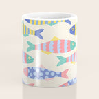 SEA LA VIE - Coastal Pun Fish Art with dots and stripes  Coffee Mug Gallery Image 4