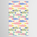 SEA LA VIE - Coastal Pun Fish Art with dots and stripes  Tablecloth Gallery Image 2