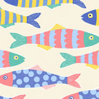 SEA LA VIE - Coastal Pun Fish Art with dots and stripes  Coffee Mug Gallery Image 2