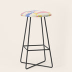 SEA LA VIE - Coastal Pun Fish Art with dots and stripes  Stool Gallery Image 1