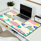 SEA LA VIE - Coastal Pun Fish Art with dots and stripes  Desk Mat Gallery Image 2
