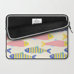 SEA LA VIE - Coastal Pun Fish Art with dots and stripes  Laptop Sleeve Gallery Image 2