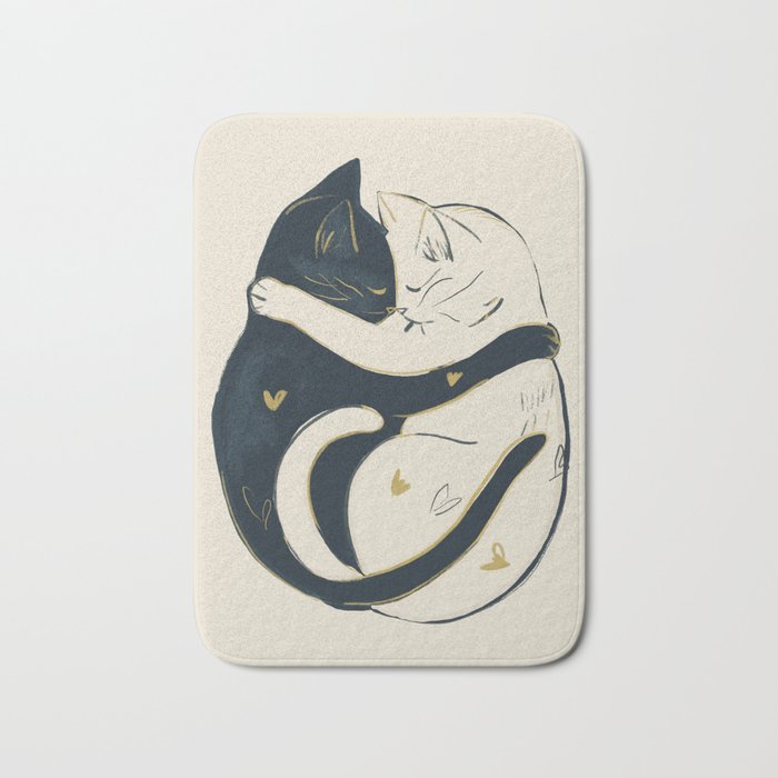 Cats In Love 3 Bath Mat Gallery Image 1