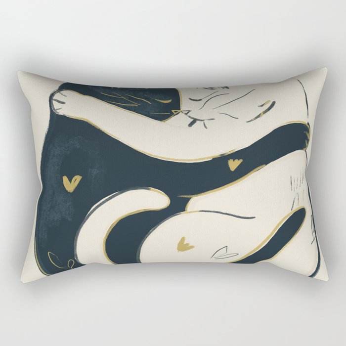 Cats In Love 3 Rectangular Pillow Gallery Image 2
