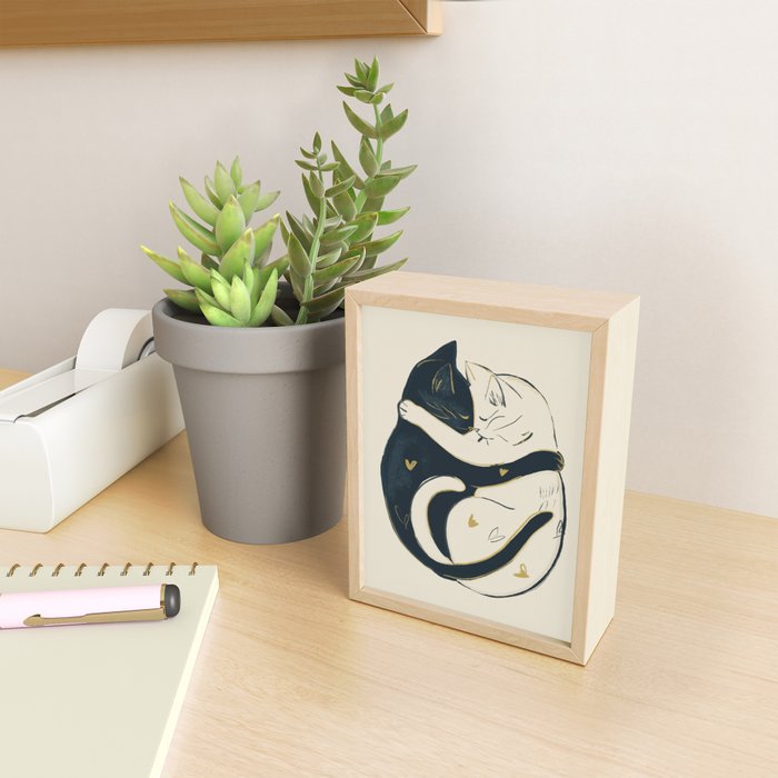 Cats In Love 3 Mini Art Print Gallery Image 2