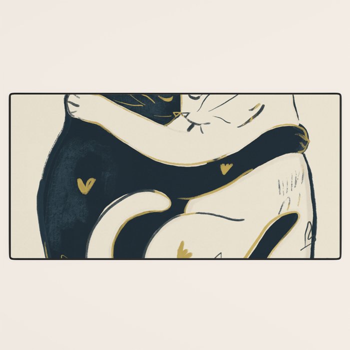 Cats In Love 3 Desk Mat Gallery Image 3