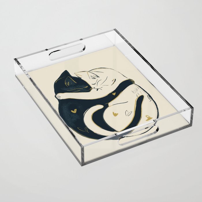 Cats In Love 3 Acrylic Tray Gallery Image 1