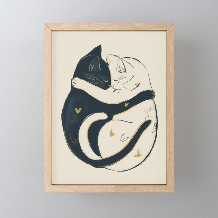 Cats In Love 3 Mini Art Print Gallery Image 1