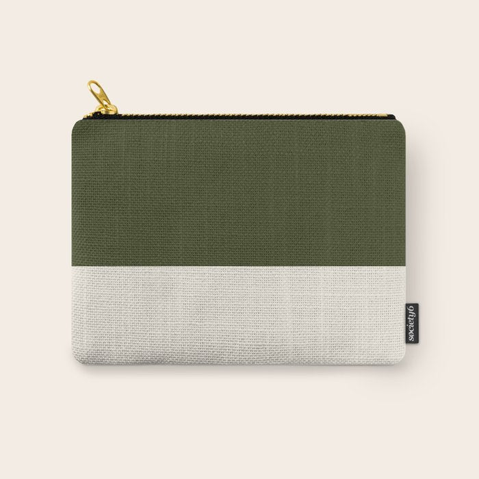 Dual (Olive Green & Cream) Carry All Pouch Gallery Image 1