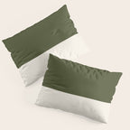 Dual (Olive Green & Cream) Pillow Sham Gallery Image 3