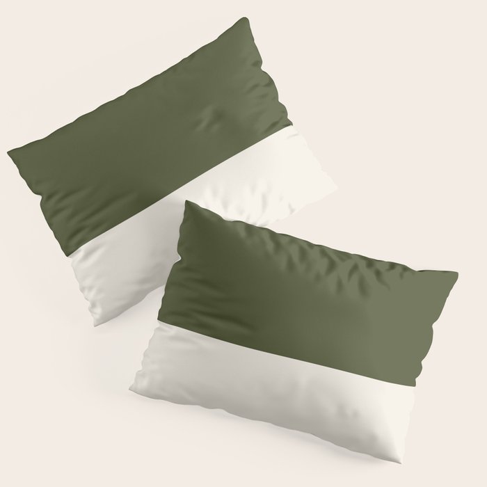 Dual (Olive Green & Cream) Pillow Sham Gallery Image 3