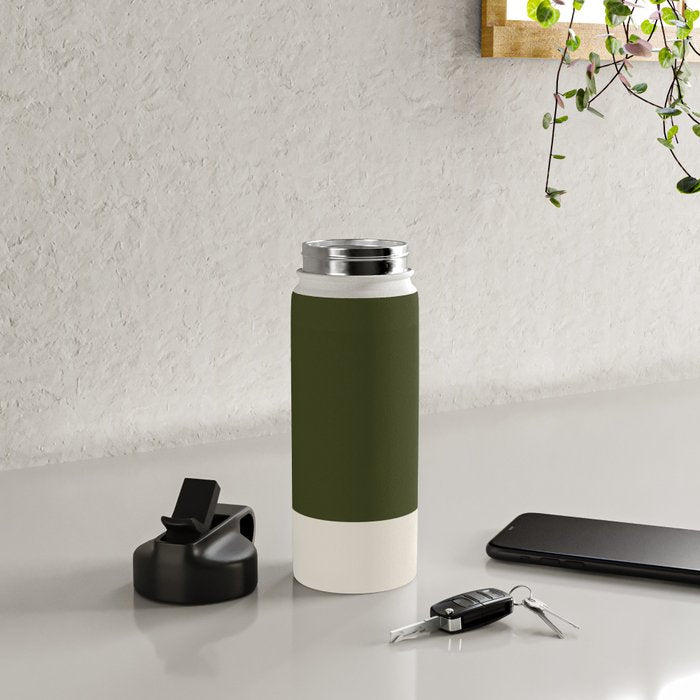 Dual (Olive Green & Cream) Water Bottle Gallery Image 4