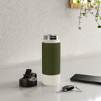 Dual (Olive Green & Cream) Water Bottle Gallery Image 4