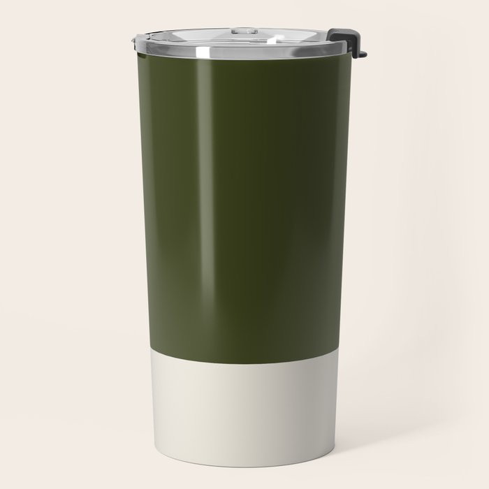Dual (Olive Green & Cream) Travel Mug Gallery Image 2