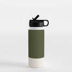 Dual (Olive Green & Cream) Water Bottle Gallery Image 1