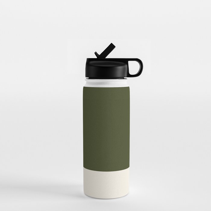 Dual (Olive Green & Cream) Water Bottle Gallery Image 1
