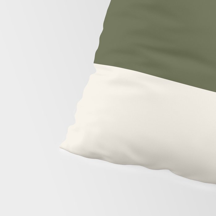 Dual (Olive Green & Cream) Pillow Sham Gallery Image 4