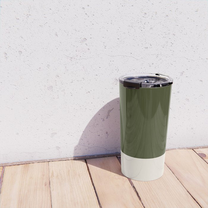 Dual (Olive Green & Cream) Travel Mug Gallery Image 4
