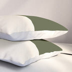 Dual (Olive Green & Cream) Pillow Sham Gallery Image 3
