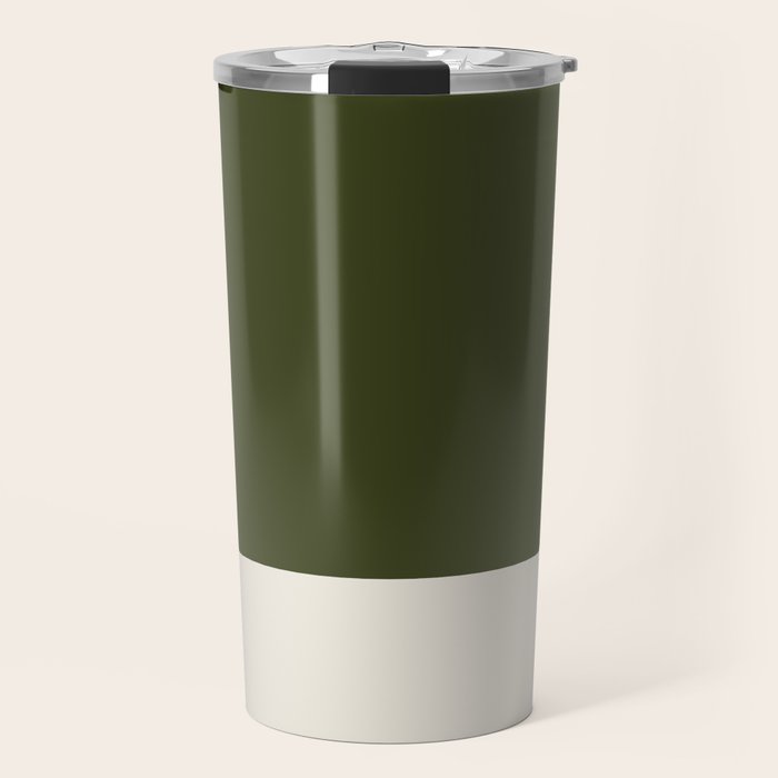 Dual (Olive Green & Cream) Travel Mug Gallery Image 1