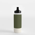 Dual (Olive Green & Cream) Water Bottle Gallery Image 2
