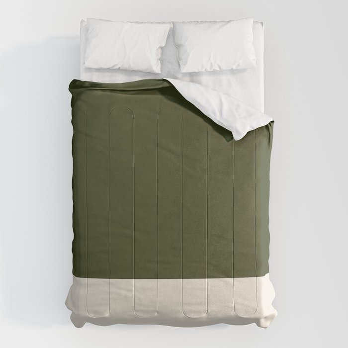 Dual (Olive Green & Cream) Comforter Gallery Image 6