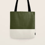 Dual (Olive Green & Cream) Tote Bag Gallery Image 1