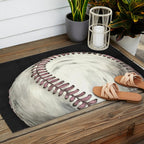 Vintage Baseball Art Outdoor Rug Gallery Image 2