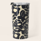 Abstract vintage flower art pattern Travel Mug Gallery Image 3