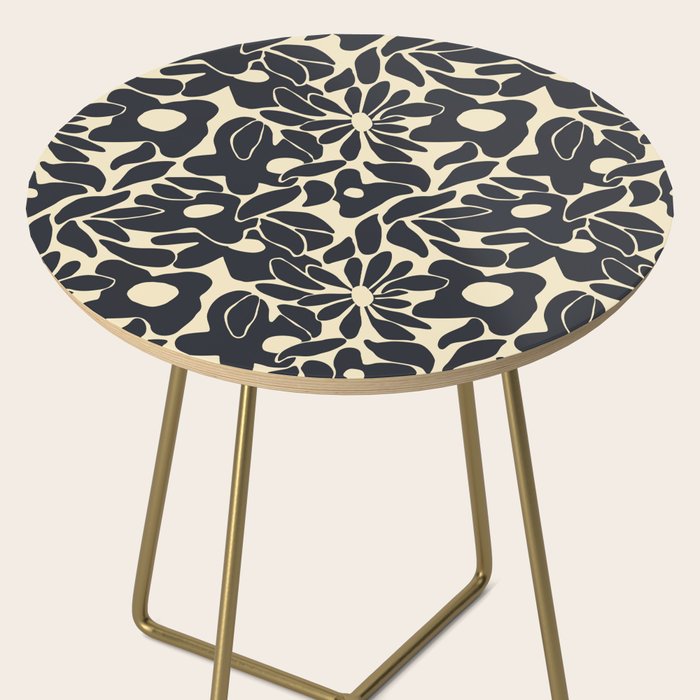 Abstract vintage flower art pattern Side Table Gallery Image 2