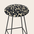 Abstract vintage flower art pattern Stool Gallery Image 2