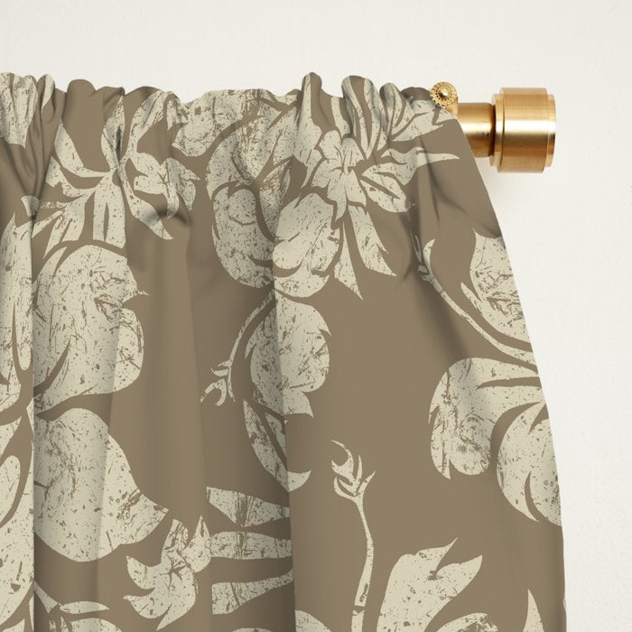 Hibiscus Pareau Hawaiian Floral Aloha Shirt Print Window Curtain Gallery Image 2