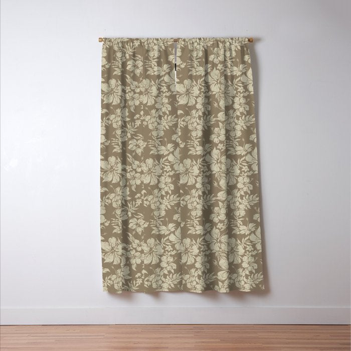 Hibiscus Pareau Hawaiian Floral Aloha Shirt Print Window Curtain Gallery Image 3
