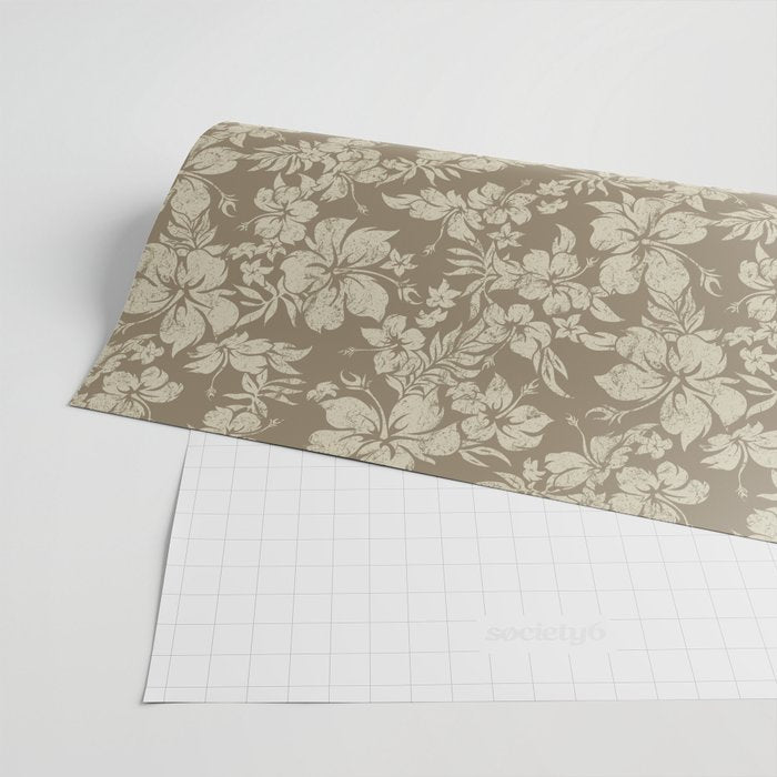 Hibiscus Pareau Hawaiian Floral Aloha Shirt Print Wrapping Paper Gallery Image 2