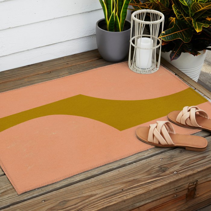 Minimal shape-colors  Outdoor Rug Gallery Image 2