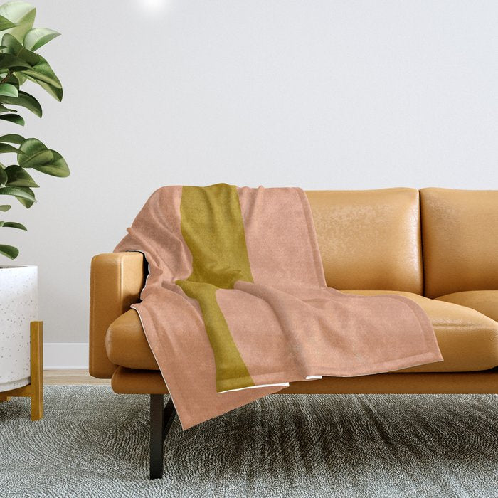 Minimal shape-colors  Throw Blanket Gallery Image 1