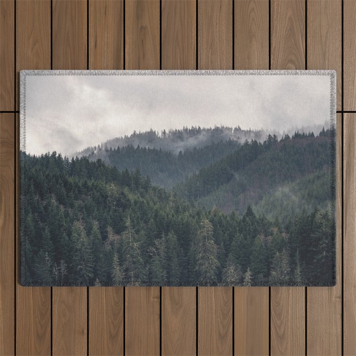 Pacific Northwest Forest - Nature Photography Outdoor Rug Gallery Image 1