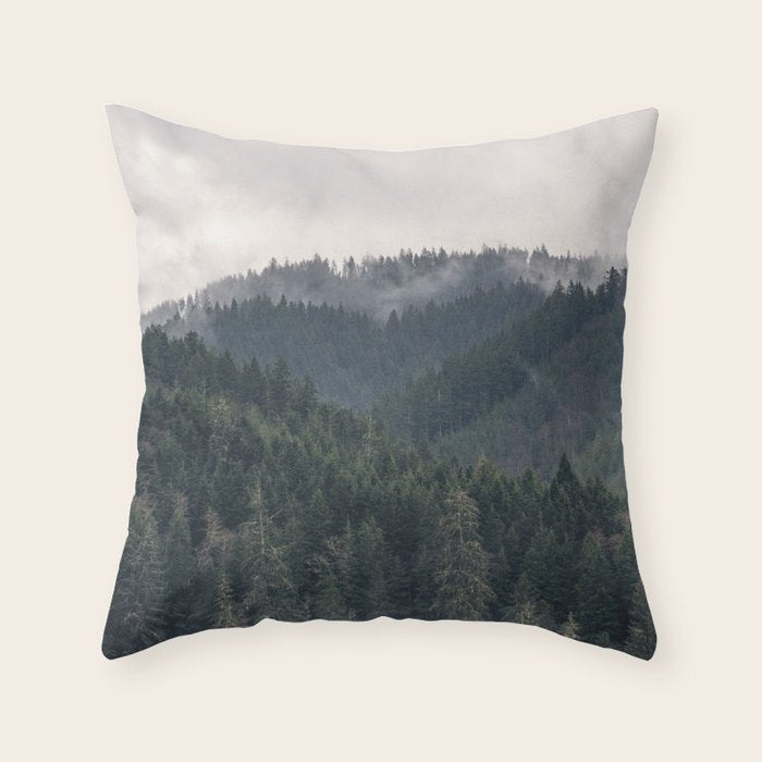 Pacific Northwest Forest - Nature Photography Throw Pillow Gallery Image 6