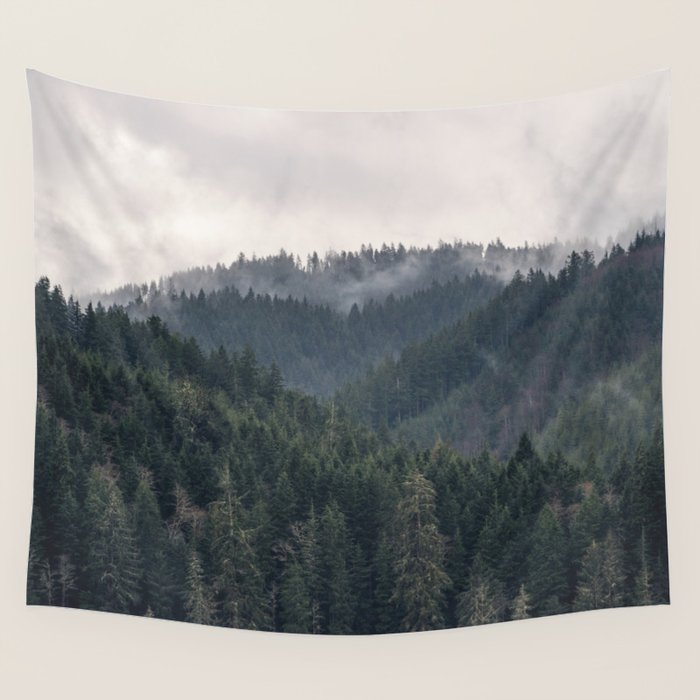 Pacific Northwest Forest - Nature Photography Wall Tapestry Gallery Image 4